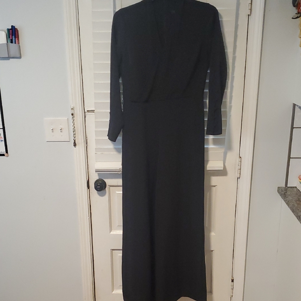 Donna Karan Black Long Sleeve Maxi Dress